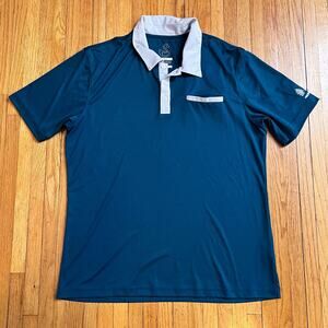 Swannies Polo Shirt Mens XL Performance Golf Teal Green **
